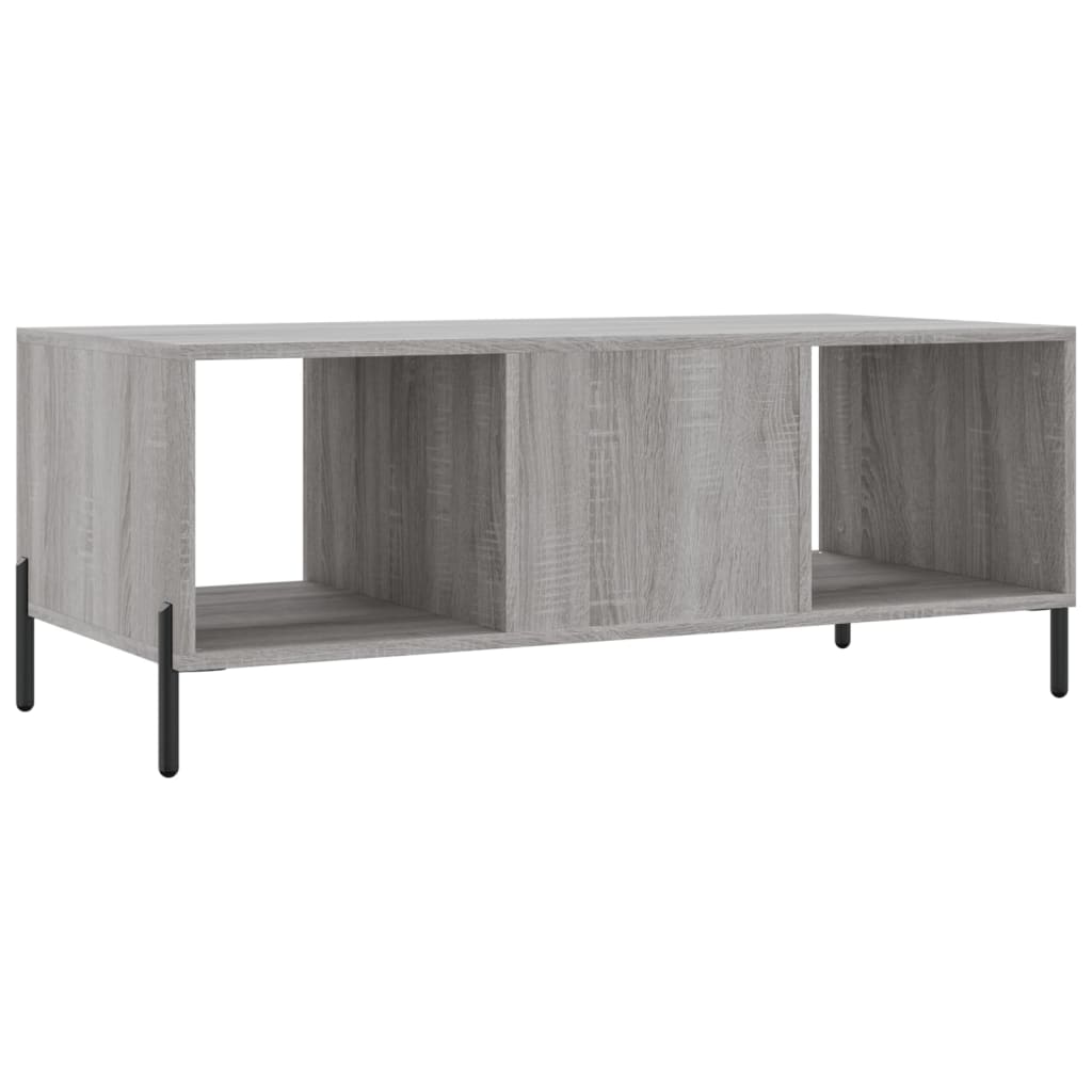 vidaXL Mesa de centro 102x50x40cm derivados de madeira cinzento sonoma