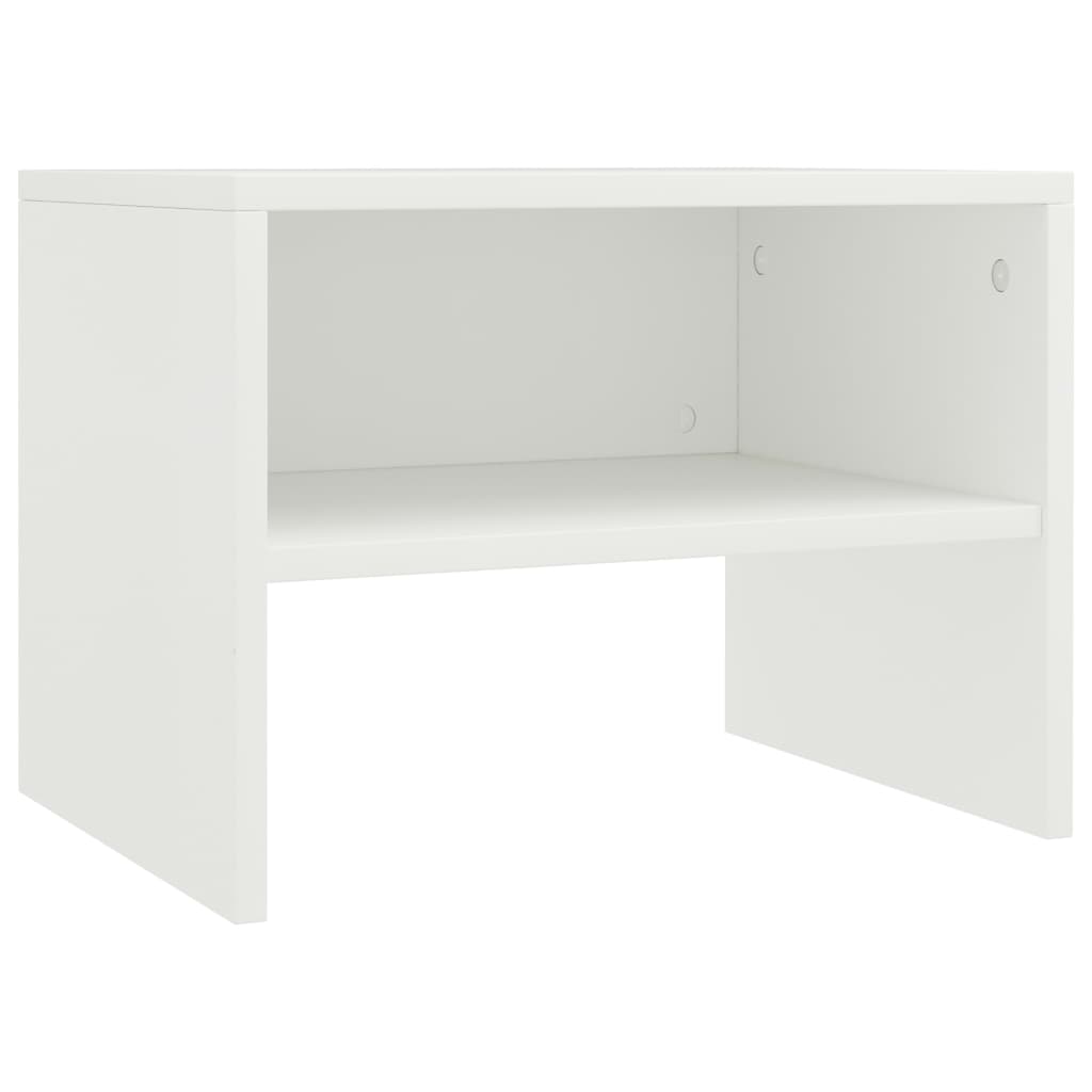 vidaXL Mesas-de-cabeceira 2 pcs 40x30x30 cm contraplacado branco