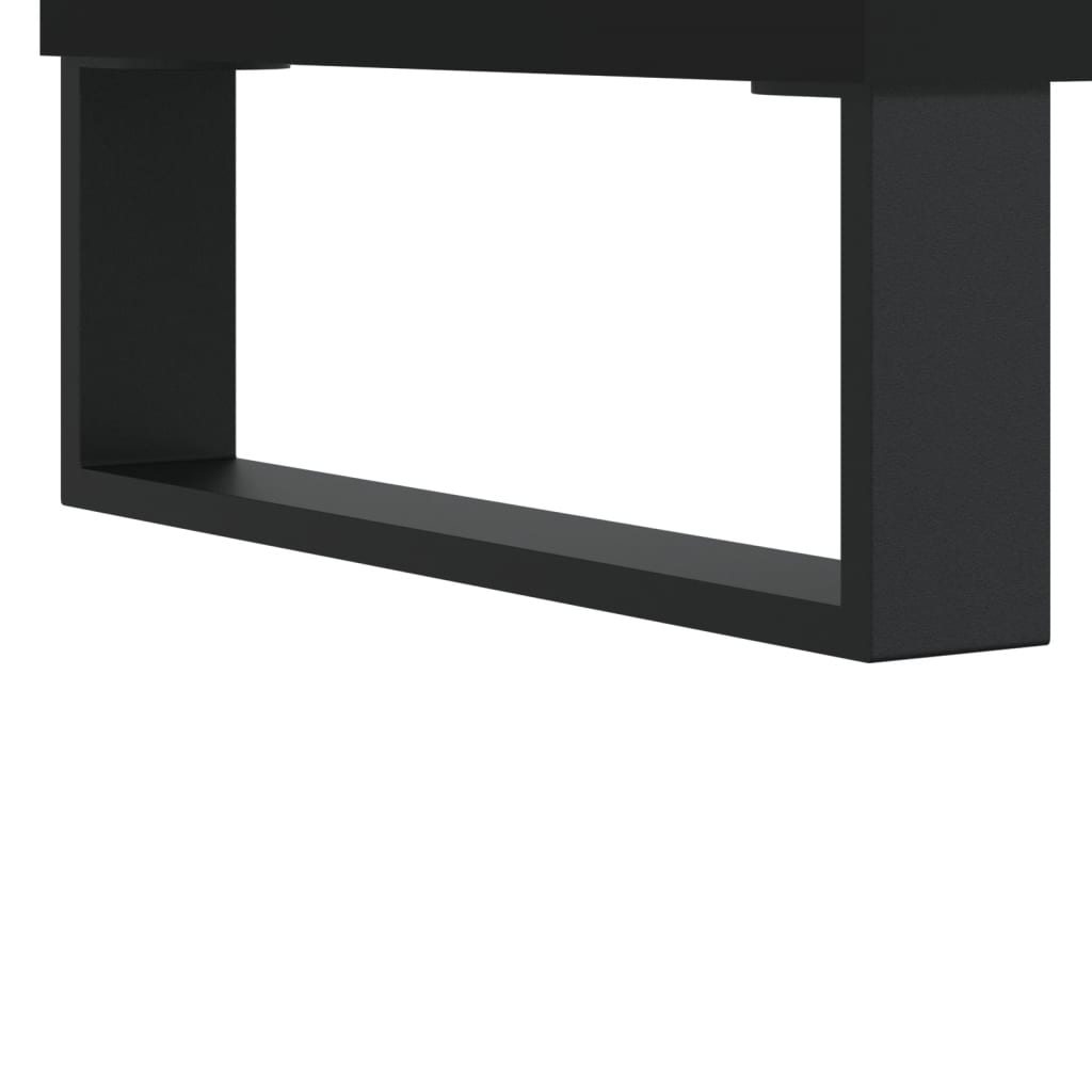 vidaXL Mesa de cabeceira 40x35x50 cm derivados de madeira preto