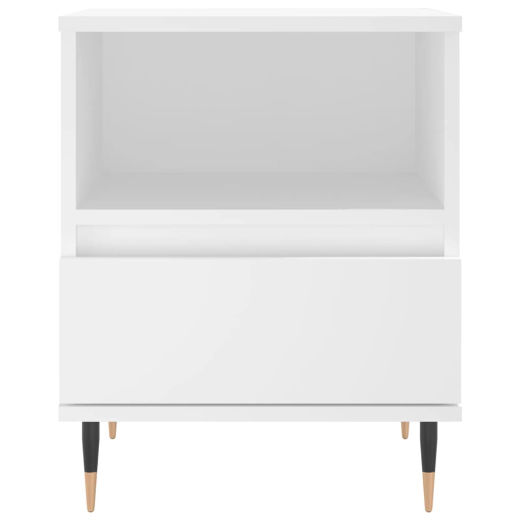 vidaXL Mesa de cabeceira 40x35x50 cm derivados de madeira branco