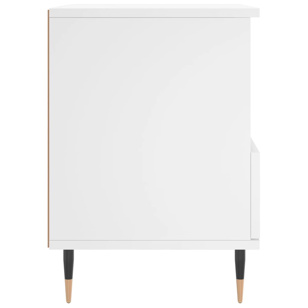 vidaXL Mesa de cabeceira 40x35x50 cm derivados de madeira branco