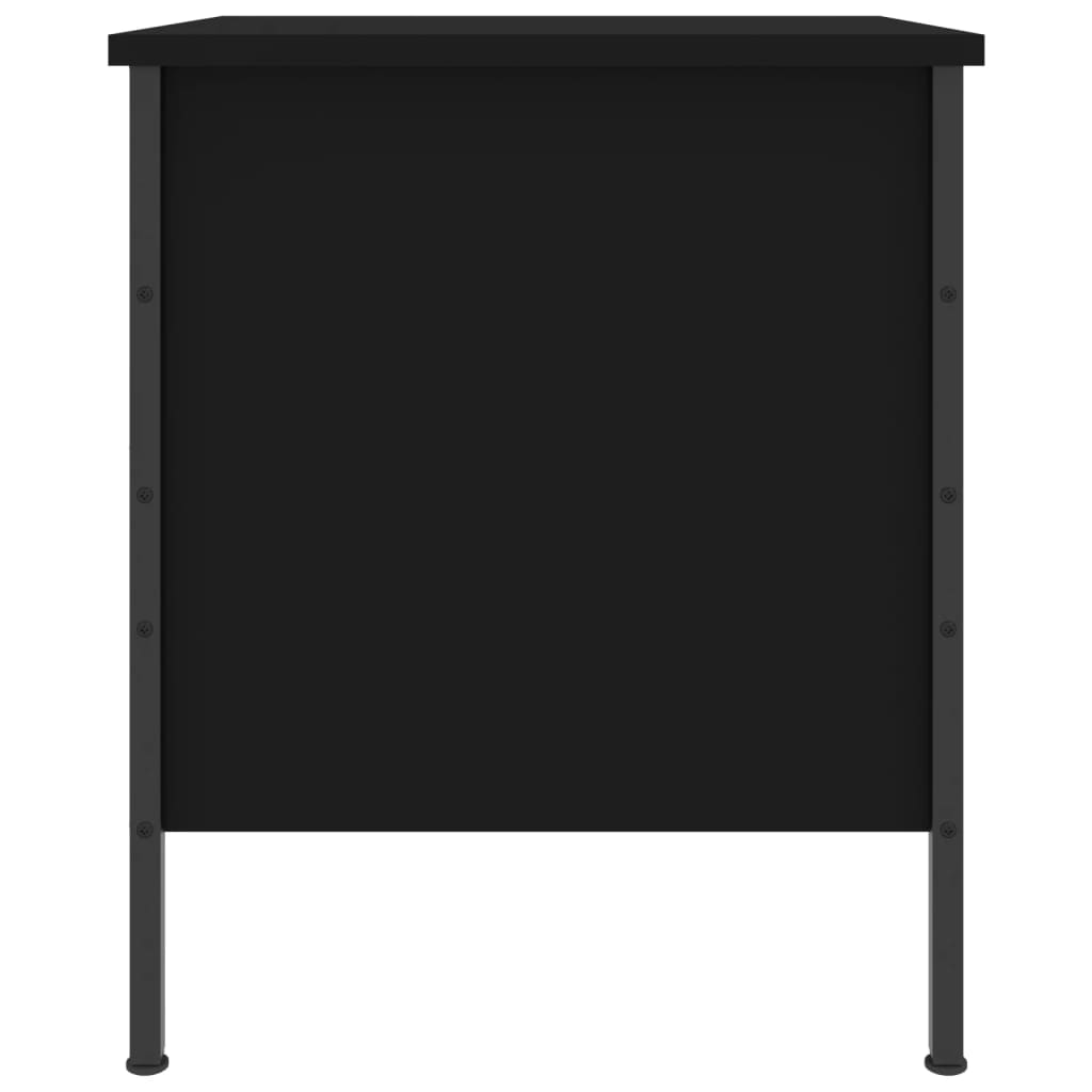 vidaXL Mesa de cabeceira 40x42x50 cm derivados de madeira preto