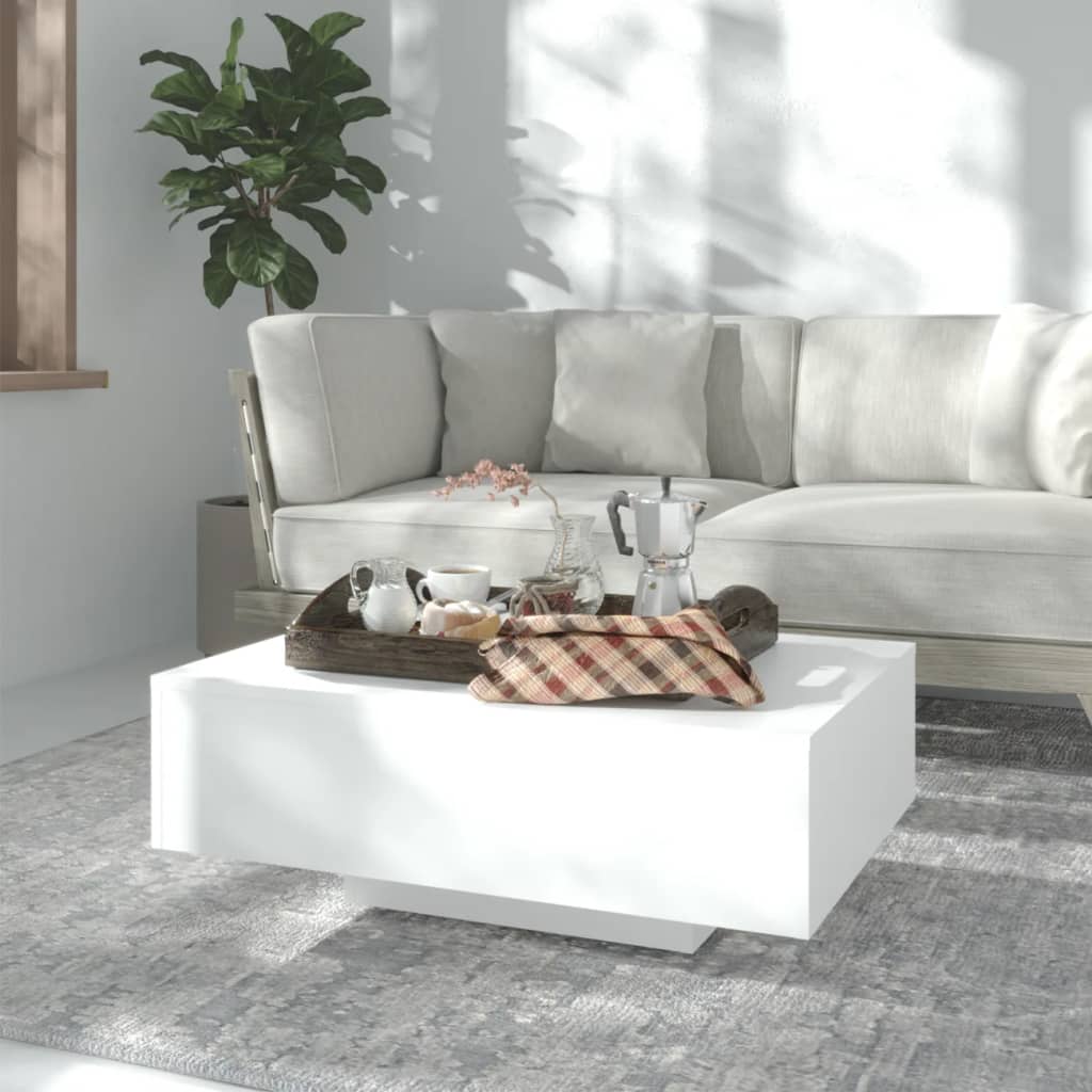 vidaXL Mesa de centro 85x55x31 cm contraplacado branco