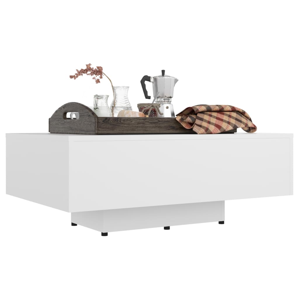 vidaXL Mesa de centro 85x55x31 cm contraplacado branco