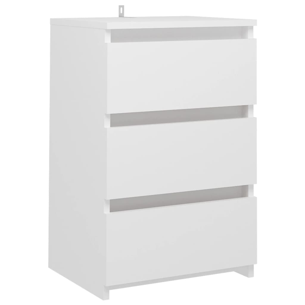 vidaXL Mesas de cabeceira 2 pcs 40x35x62,5 cm contraplacado branco