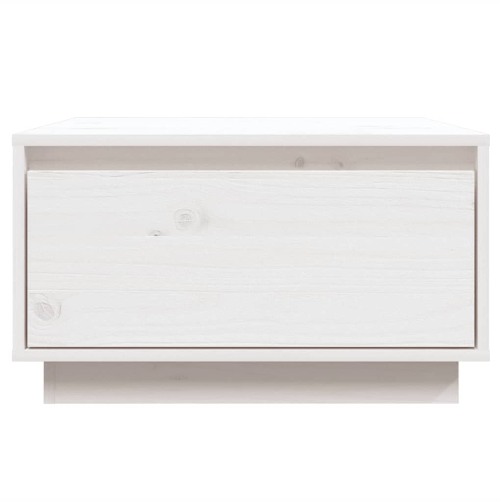 vidaXL Mesa de centro 55x56x32 cm pinho maciço branco