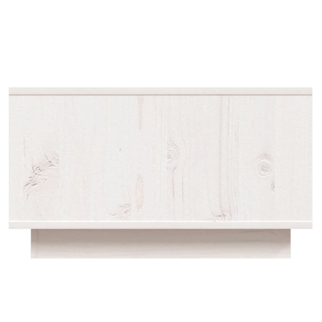 vidaXL Mesa de centro 55x56x32 cm pinho maciço branco