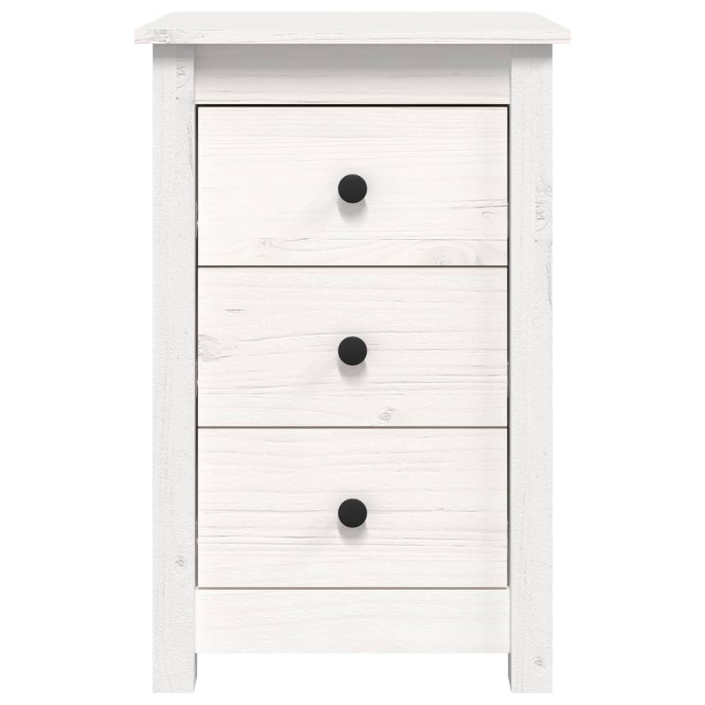 vidaXL Mesas de cabeceira 2 pcs 40x35x61,5 cm pinho maciço branco