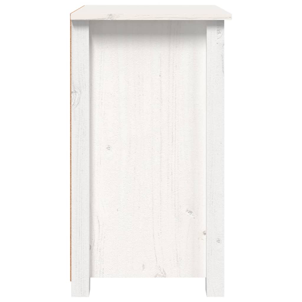 vidaXL Mesas de cabeceira 2 pcs 40x35x61,5 cm pinho maciço branco