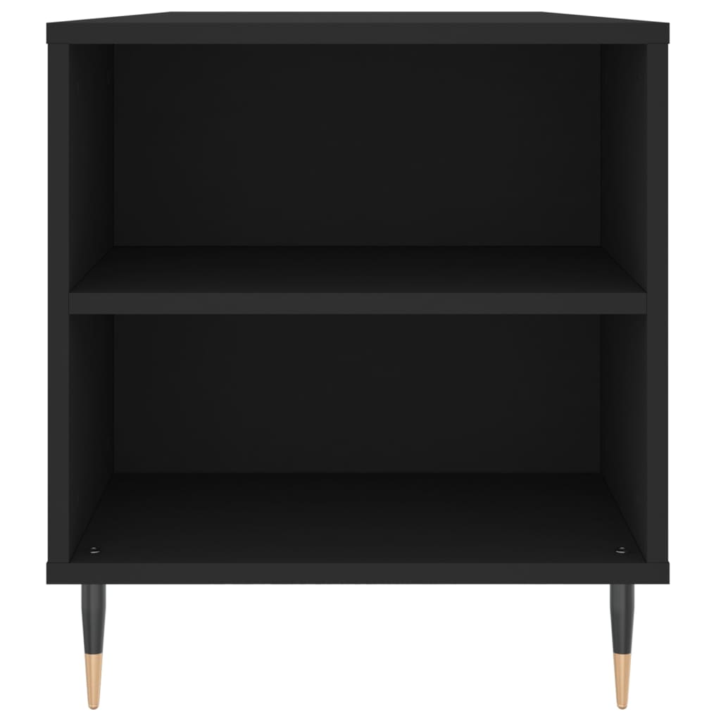 vidaXL Mesa de centro 102x44,5x50 cm derivados de madeira preto