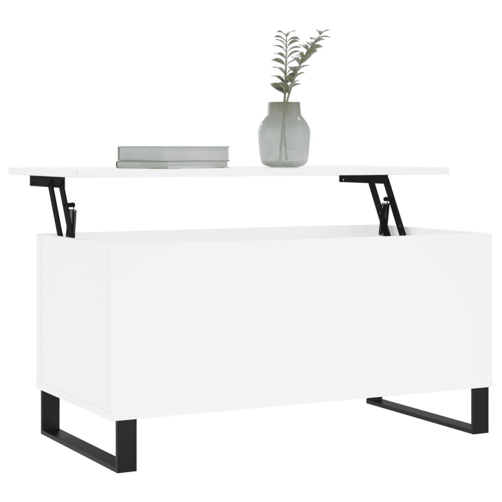 vidaXL Mesa de centro 90x44,5x45 cm derivados de madeira branco