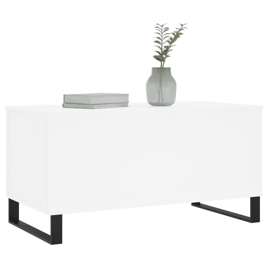 vidaXL Mesa de centro 90x44,5x45 cm derivados de madeira branco