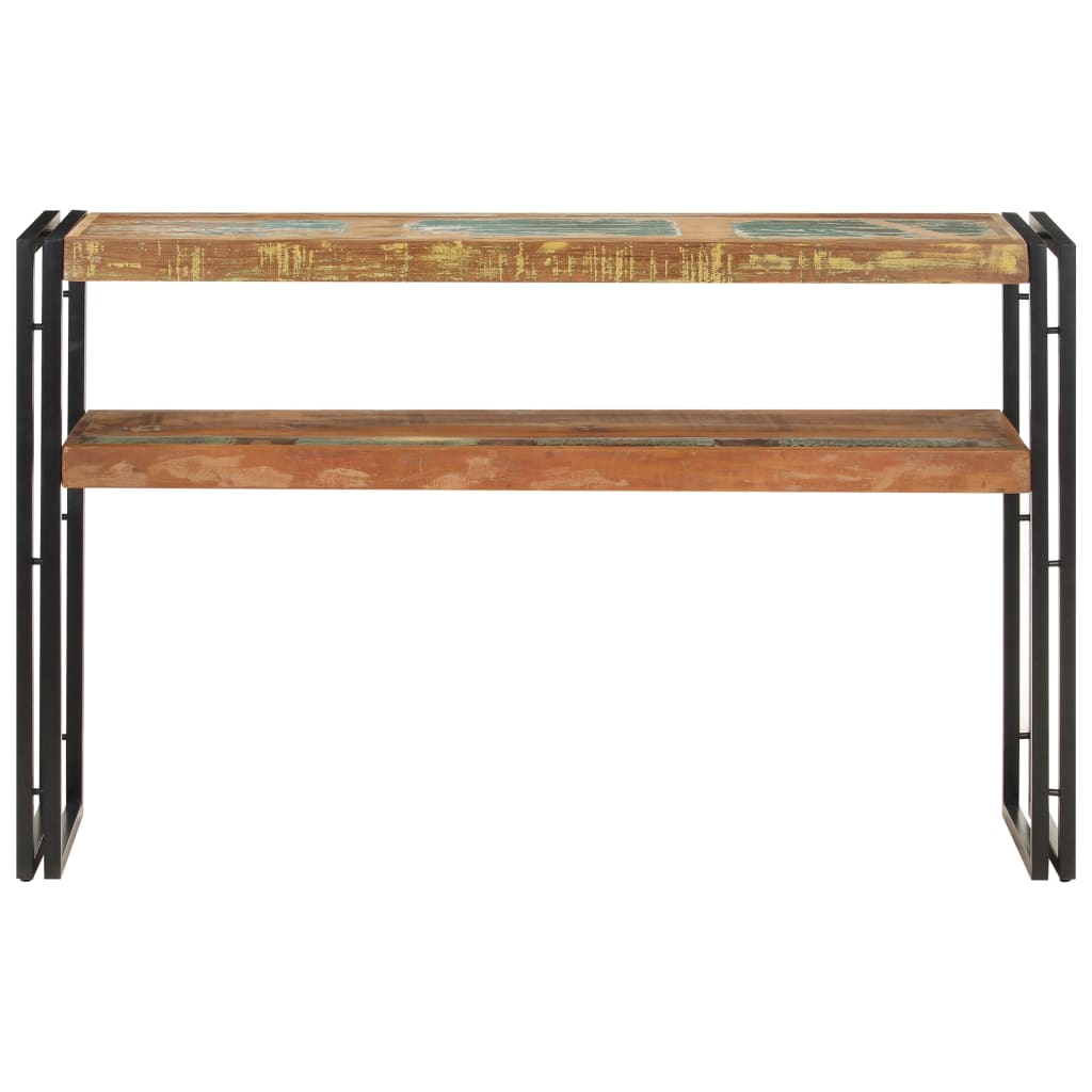 vidaXL Mesa consola 120x30x75 cm madeira recuperada maciça