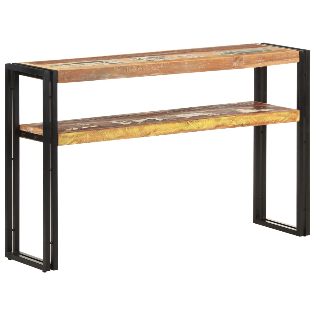 vidaXL Mesa consola 120x30x75 cm madeira recuperada maciça