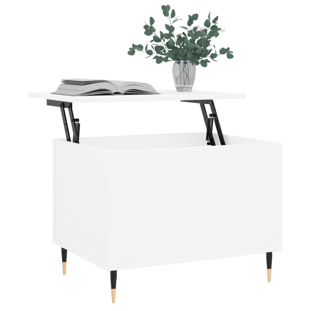 vidaXL Mesa de centro 60x44,5x45 cm derivados de madeira branco