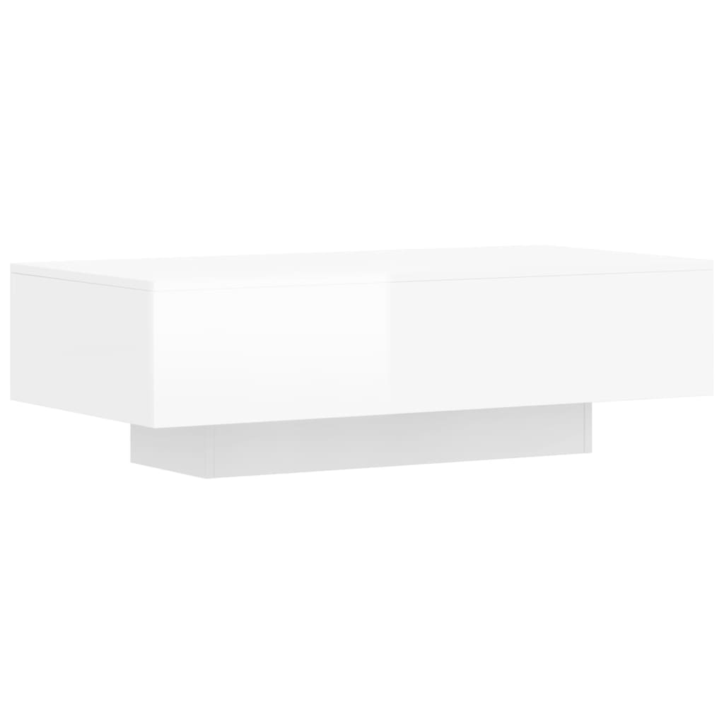 vidaXL Mesa centro 100x49,5x31cm derivados de madeira branco brilhante