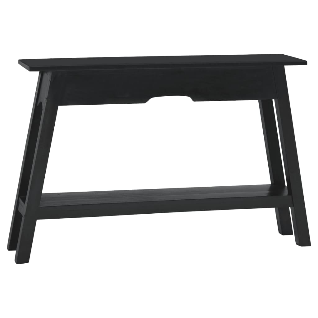 vidaXL Mesa consola 110x30x75 cm madeira de mogno maciça preto