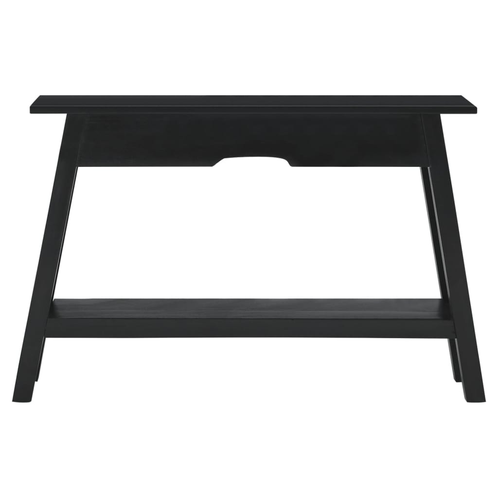 vidaXL Mesa consola 110x30x75 cm madeira de mogno maciça preto