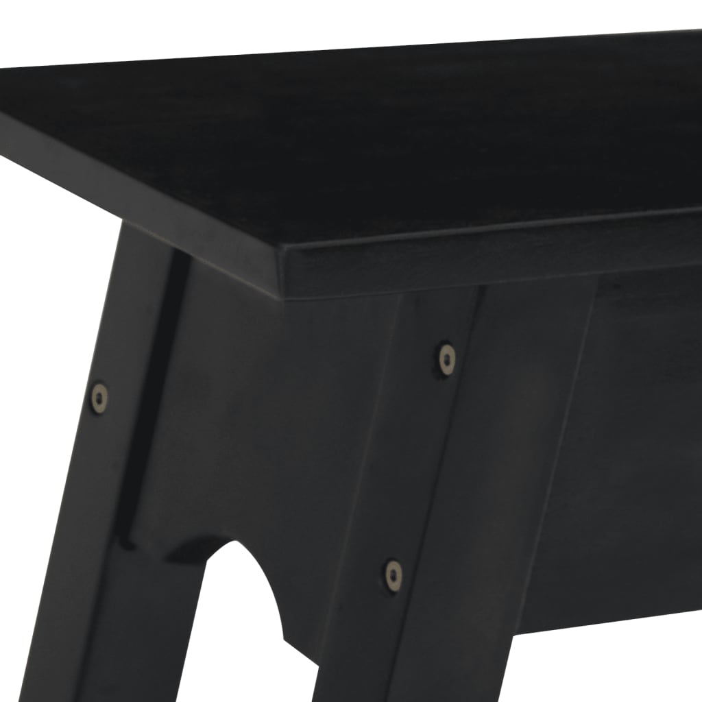 vidaXL Mesa consola 110x30x75 cm madeira de mogno maciça preto