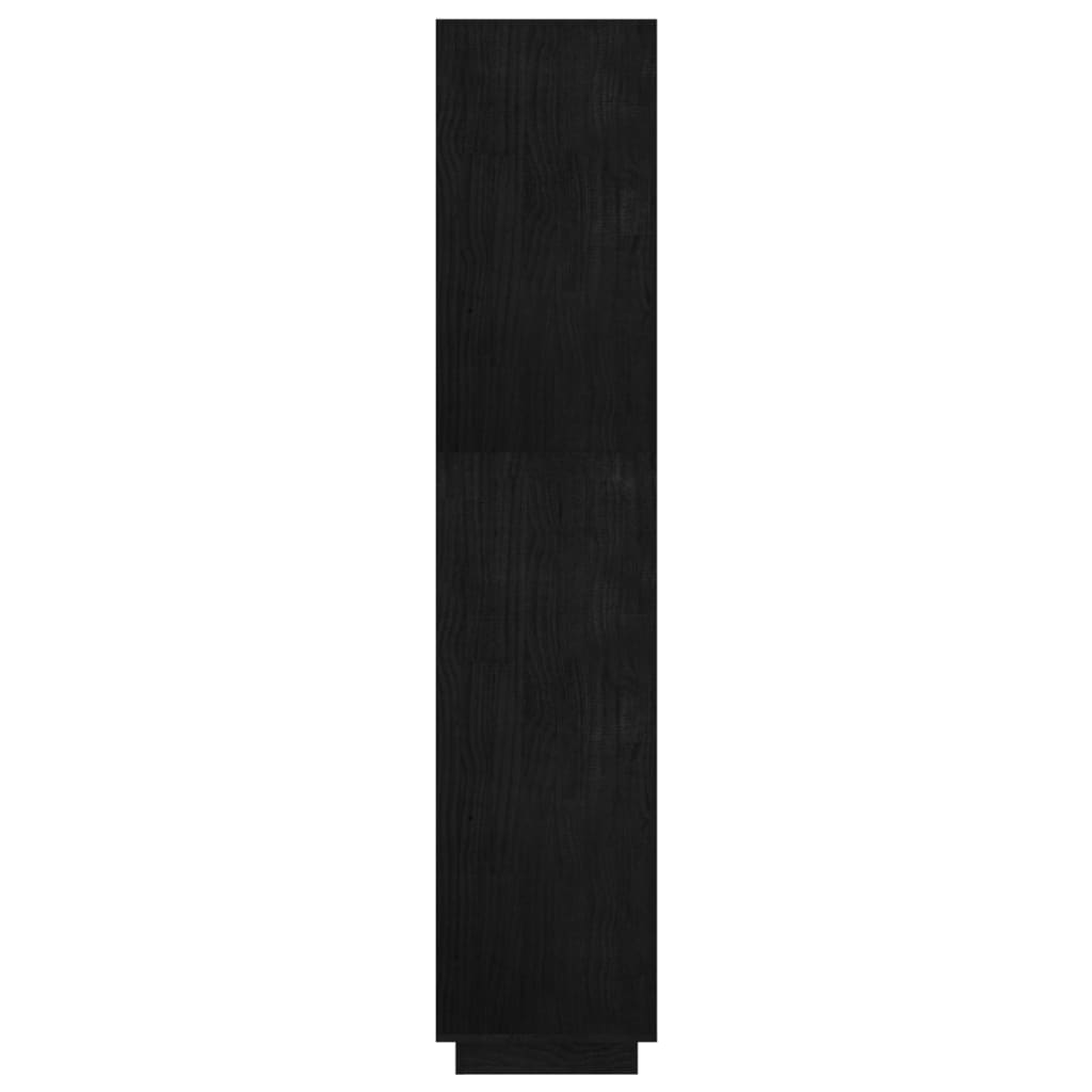 vidaXL Estante/divisória 80x35x167 cm pinho maciço preto