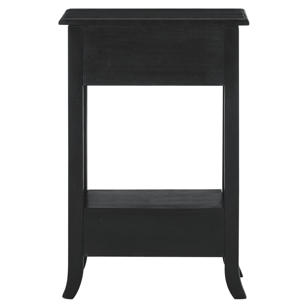 vidaXL Mesa consola c/ gavetas 50x30x75 cm madeira mogno maciça preto