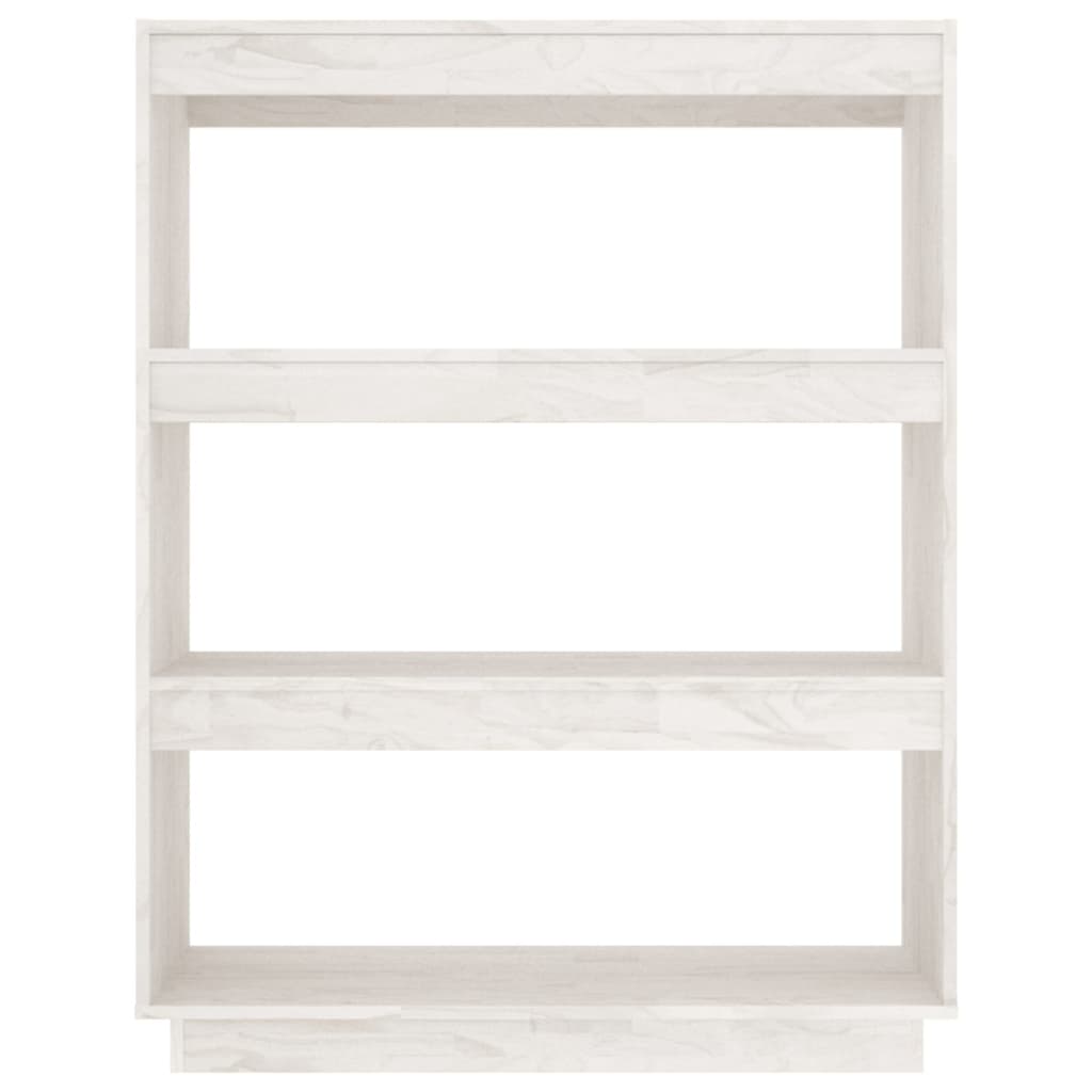 vidaXL Estante/divisória 80x35x103 cm pinho maciço branco