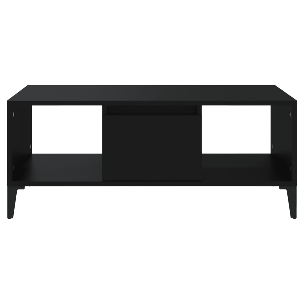 vidaXL Mesa de centro 90x50x36,5 cm derivados de madeira preto