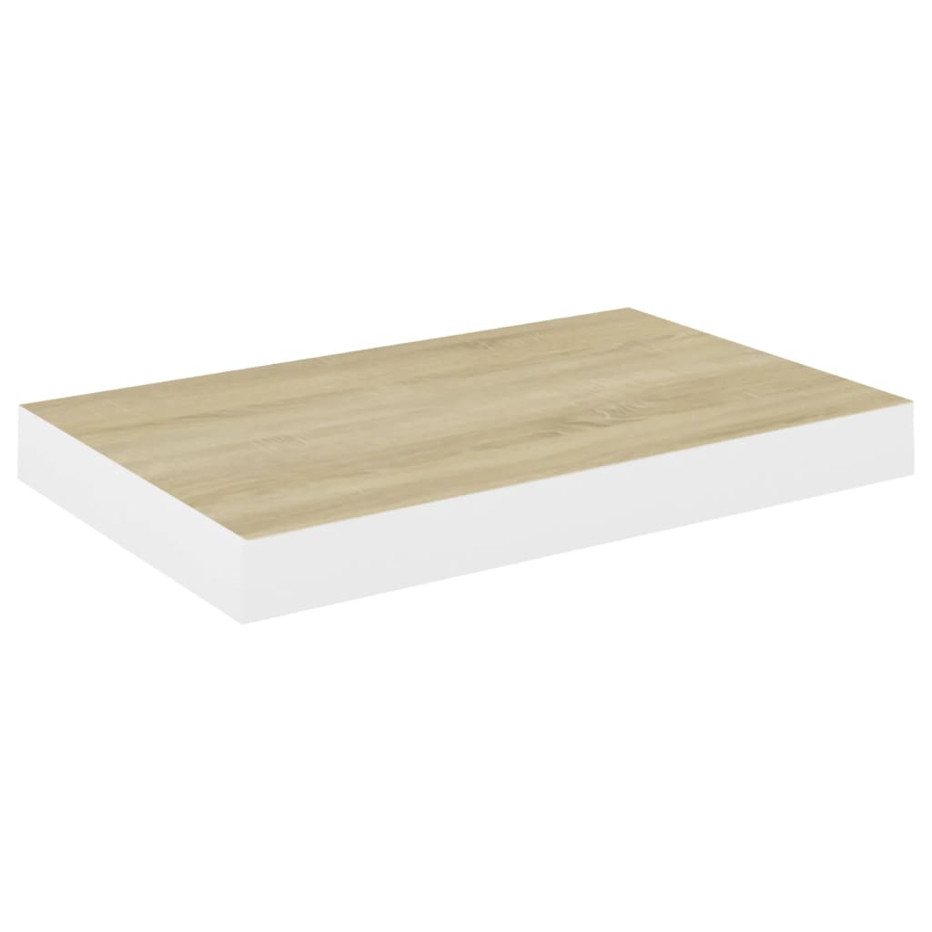 vidaXL Prateleiras de parede 4 pcs 40x23x3,8 cm MDF carvalho e branco