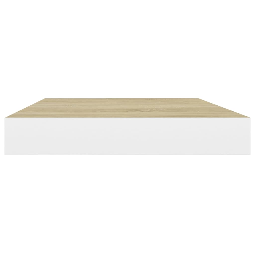 vidaXL Prateleiras de parede 4 pcs 40x23x3,8 cm MDF carvalho e branco