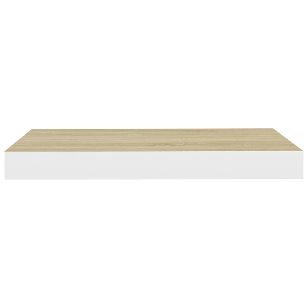 vidaXL Prateleiras de parede 4 pcs 40x23x3,8 cm MDF carvalho e branco