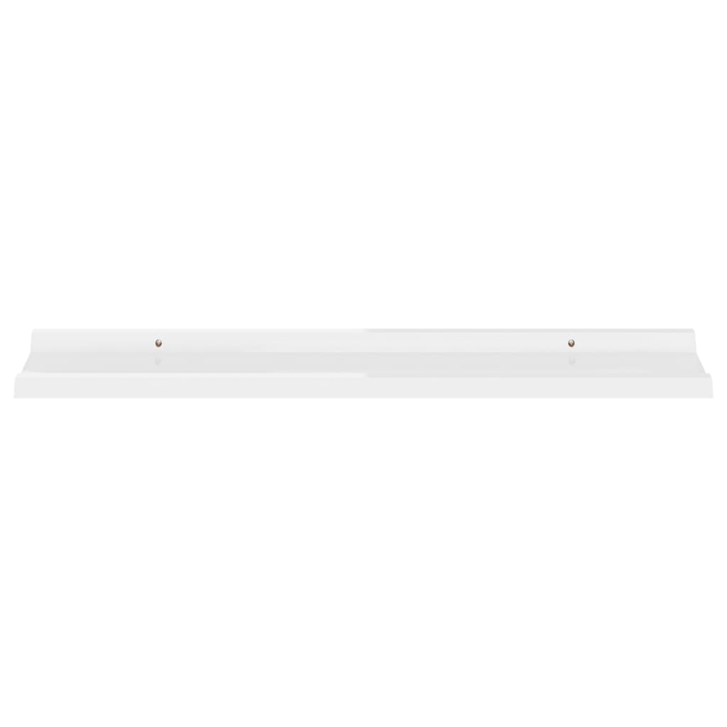 vidaXL Prateleiras de parede 4 pcs 80x9x3 cm branco brilhante