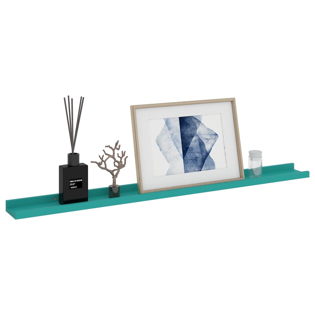 vidaXL Prateleiras de parede 2 pcs 100x9x3 cm azul