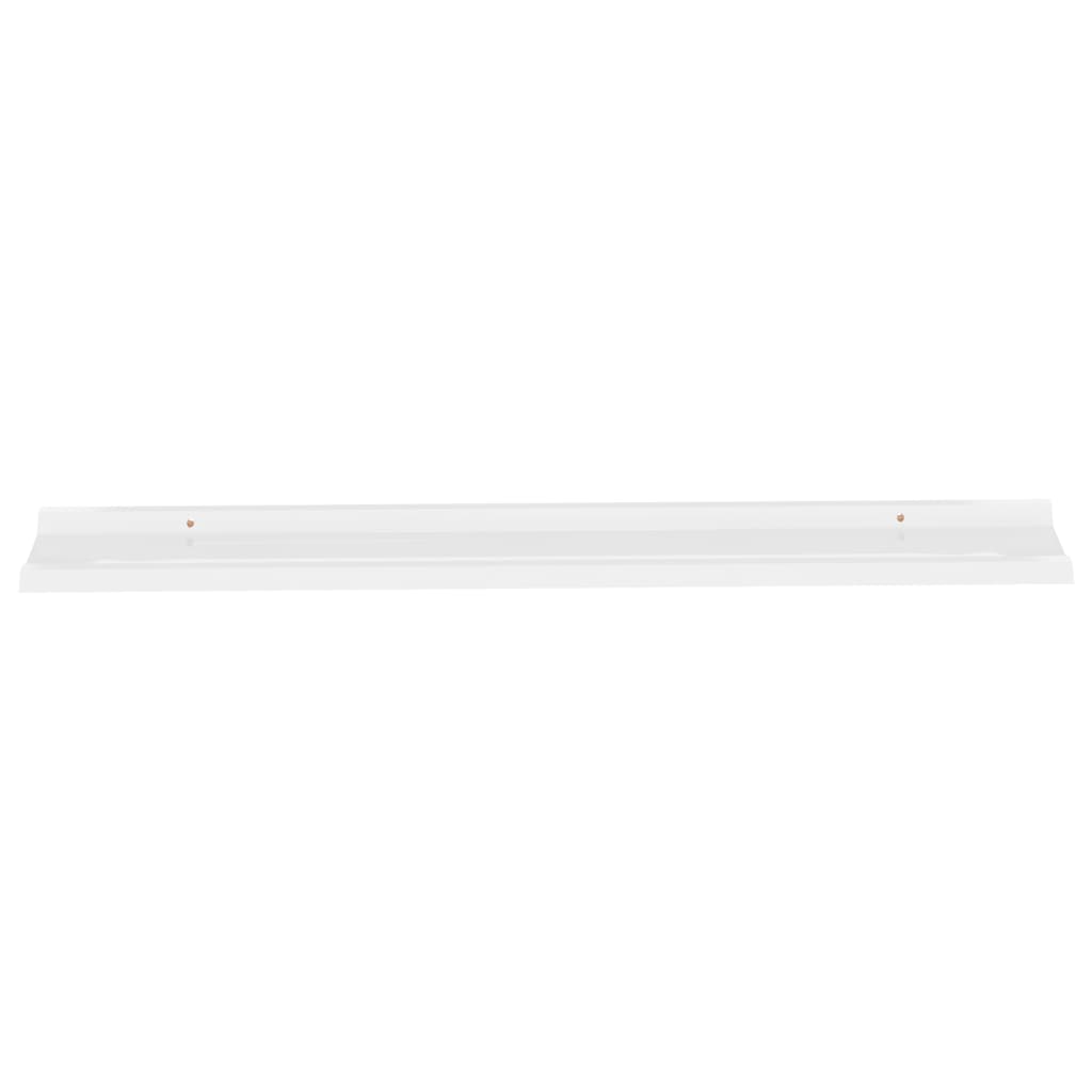 vidaXL Prateleiras de parede 4 pcs 115x9x3 cm branco brilhante