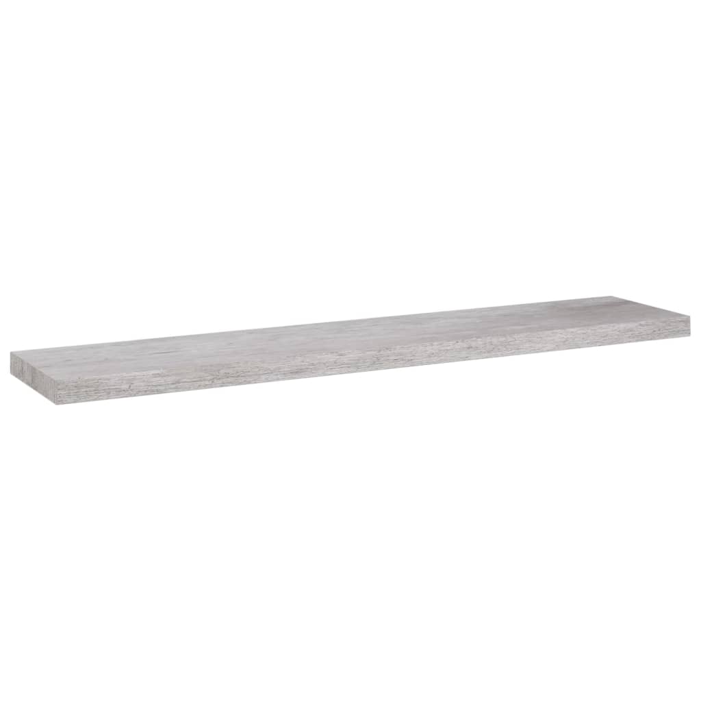 vidaXL Prateleiras de parede 4 pcs 120x23,5x3,8cm MDF cinzento-cimento