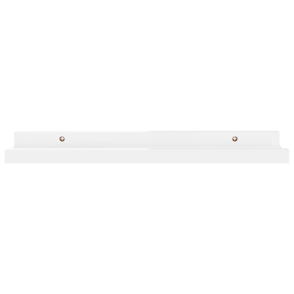 vidaXL Prateleiras de parede 2 pcs 40x9x3 cm branco brilhante