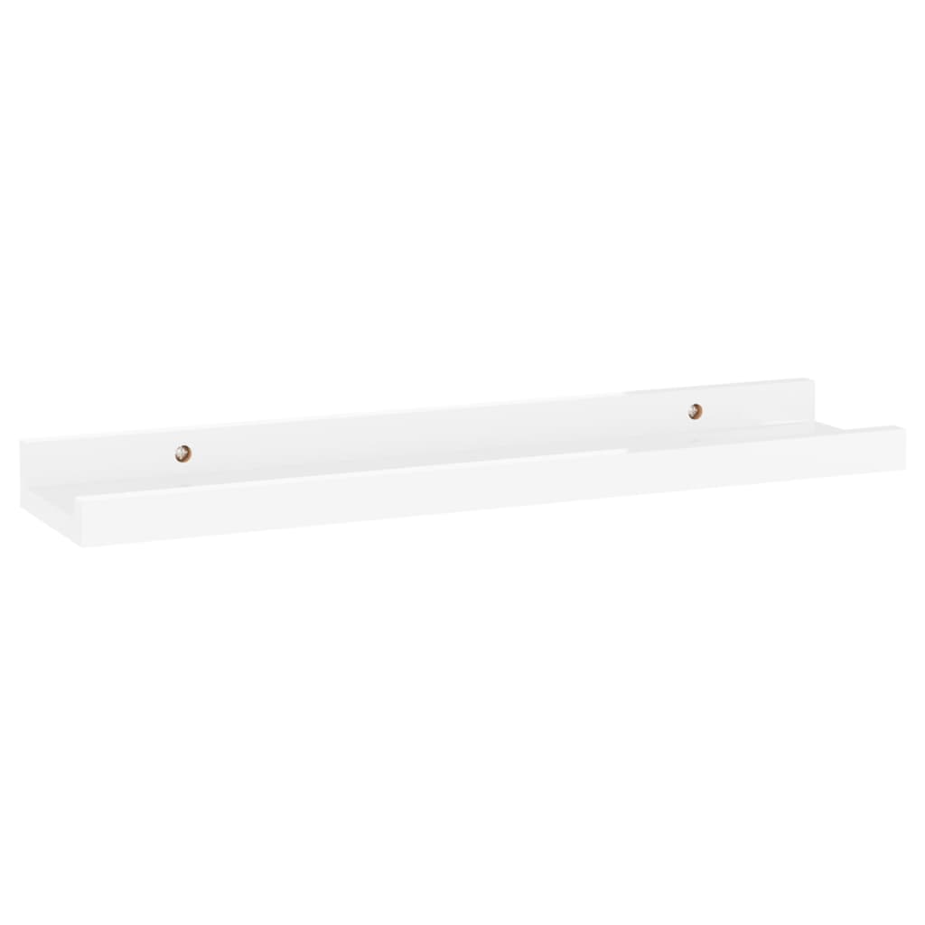 vidaXL Prateleiras de parede 2 pcs 40x9x3 cm branco brilhante