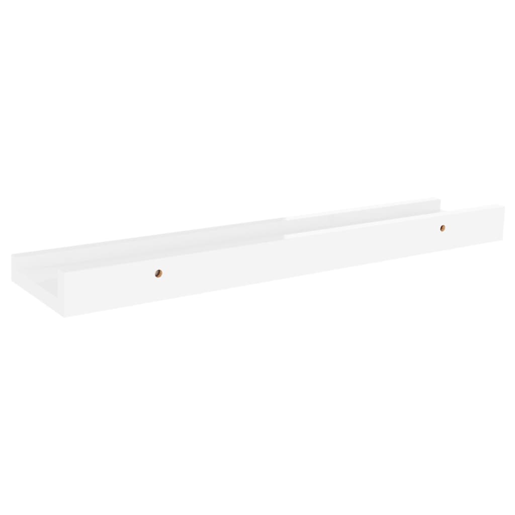 vidaXL Prateleiras de parede 2 pcs 40x9x3 cm branco brilhante