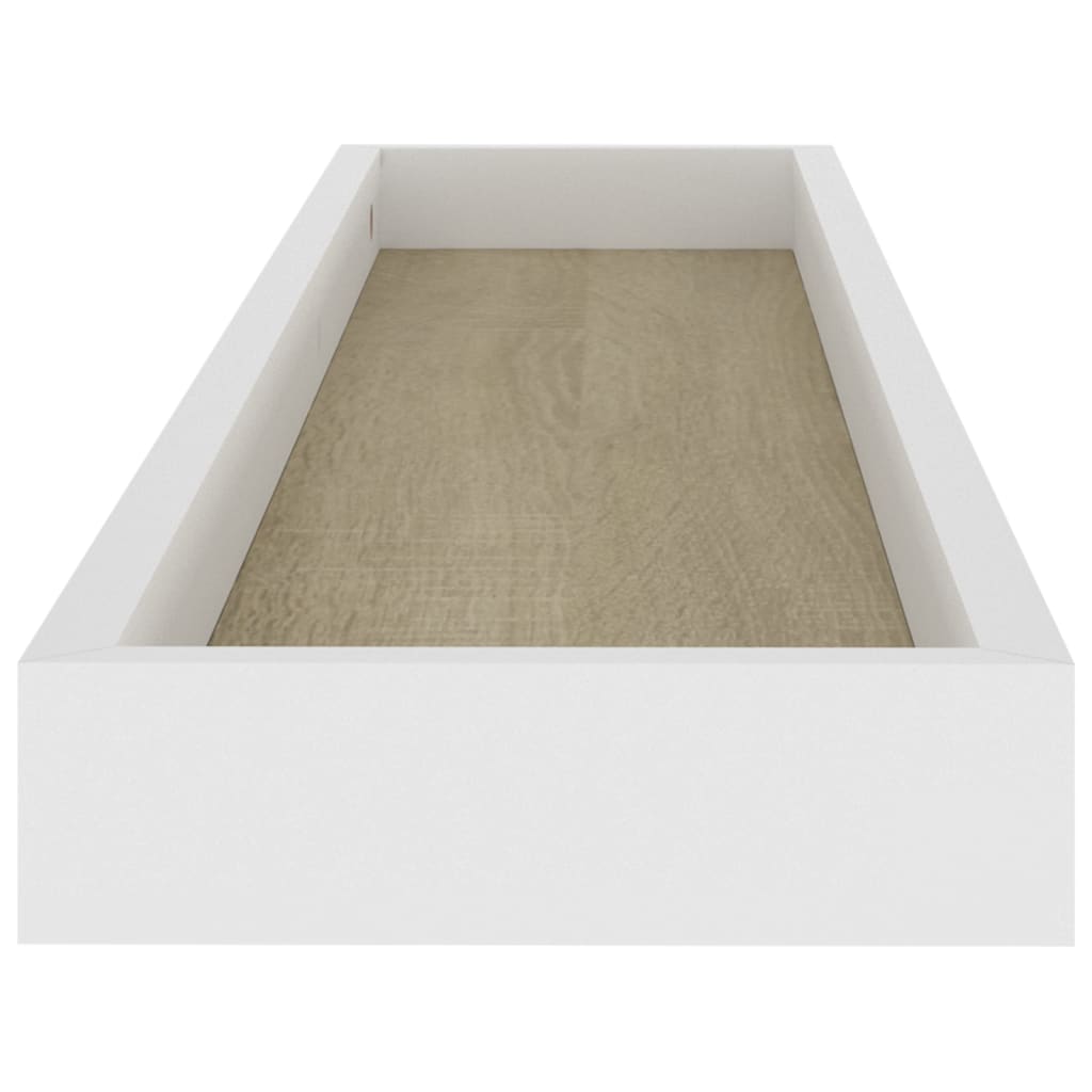 vidaXL Prateleiras parede Loggia 4 pcs 80x15x4cm MDF carvalho e branco