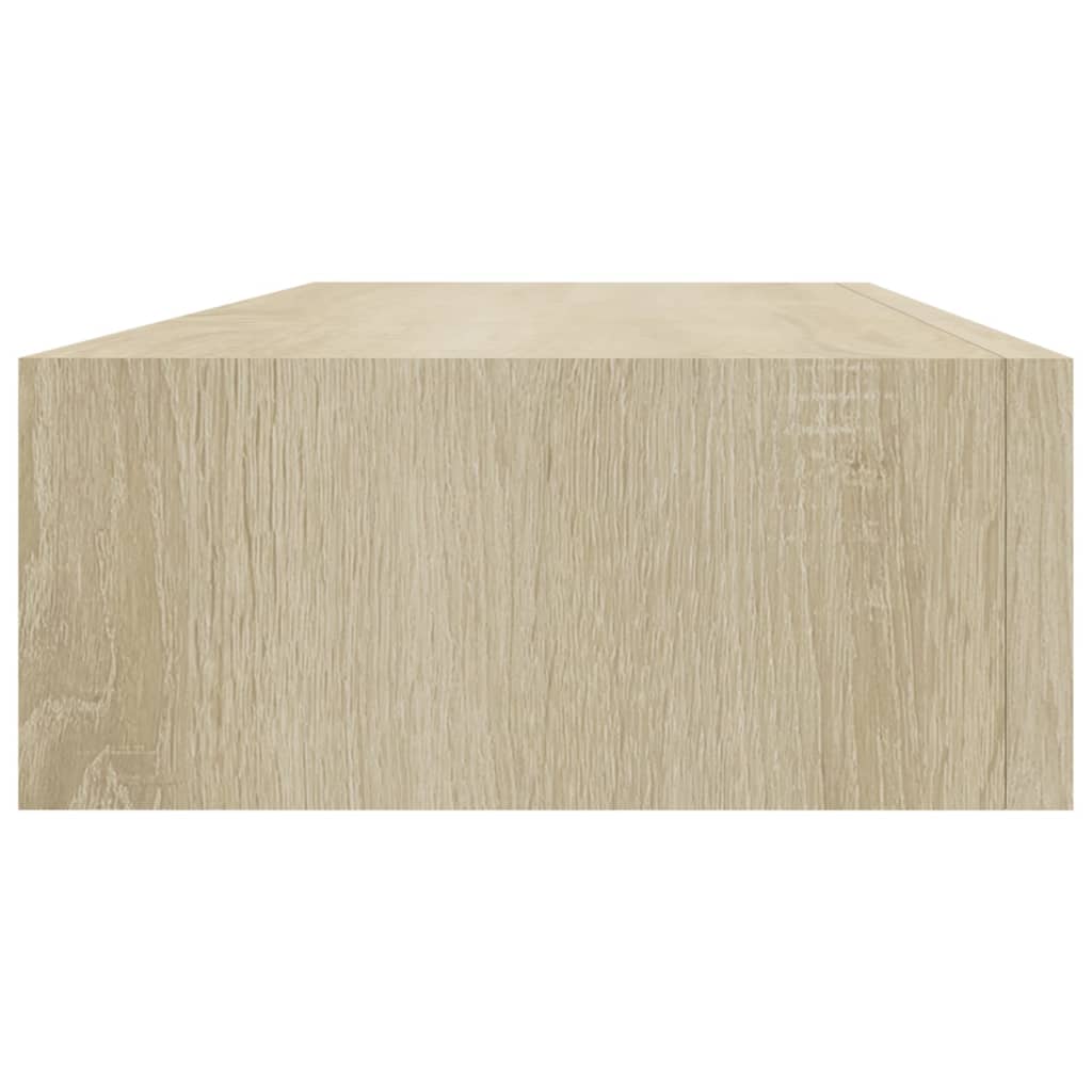 vidaXL Prateleiras parede c/ gavetas 2 pcs MDF 60x23,5x10 cm carvalho