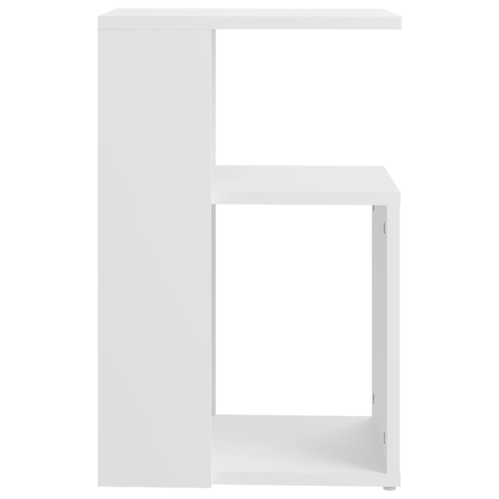 vidaXL Mesa de apoio 36x30x56 cm contraplacado branco