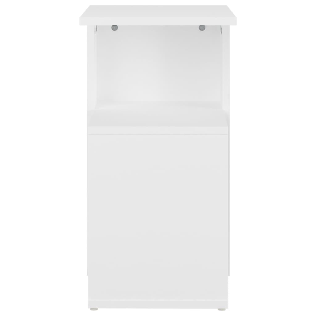 vidaXL Mesa de apoio 36x30x56 cm contraplacado branco