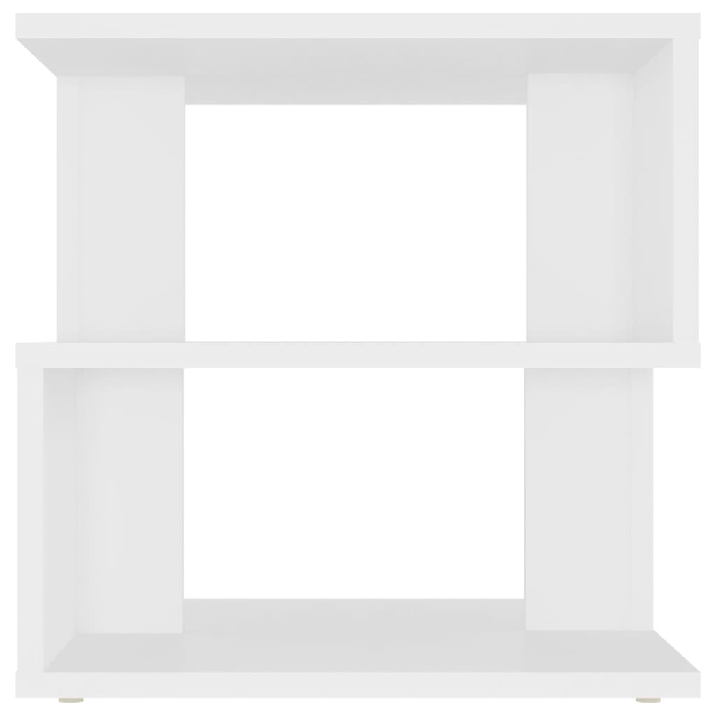 vidaXL Mesa de apoio 40x40x40 cm contraplacado branco