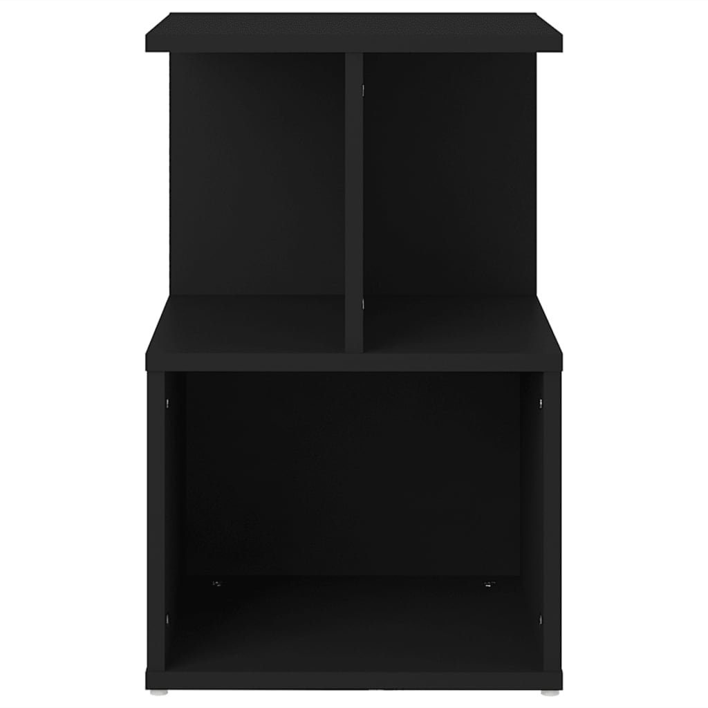 vidaXL Mesa de cabeceira 35x35x55 cm contraplacado preto