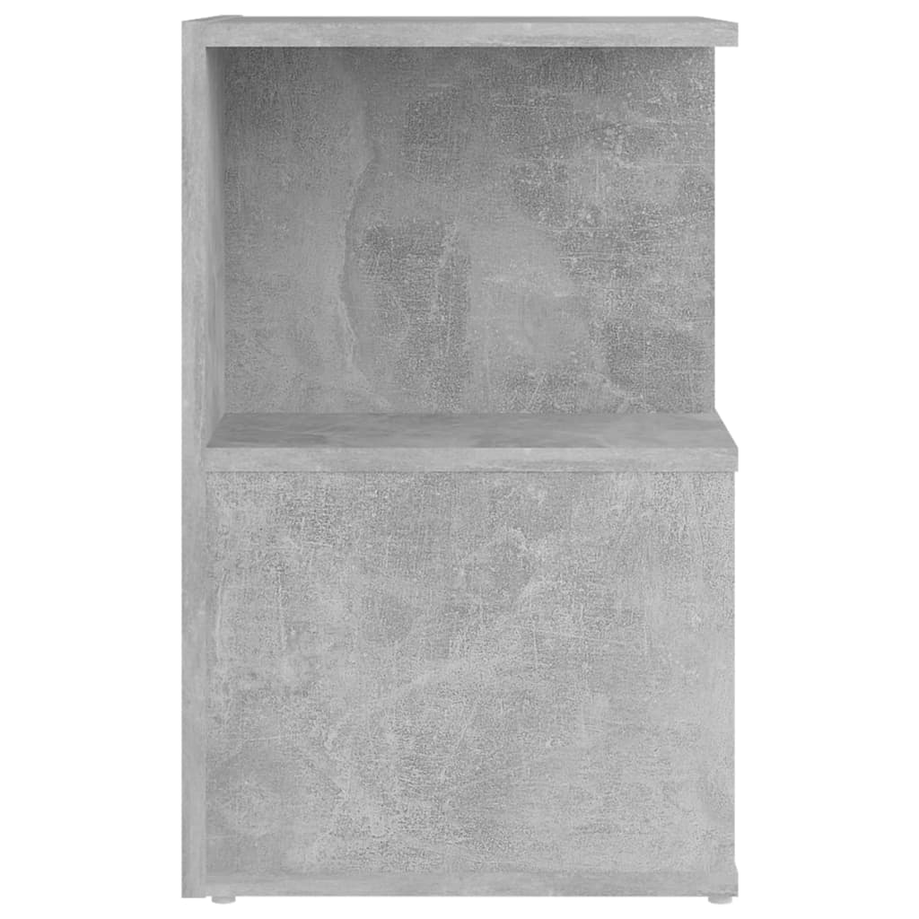 vidaXL Mesas de cabeceira 2 pcs 35x35x55 cm contrapl. cinzento cimento