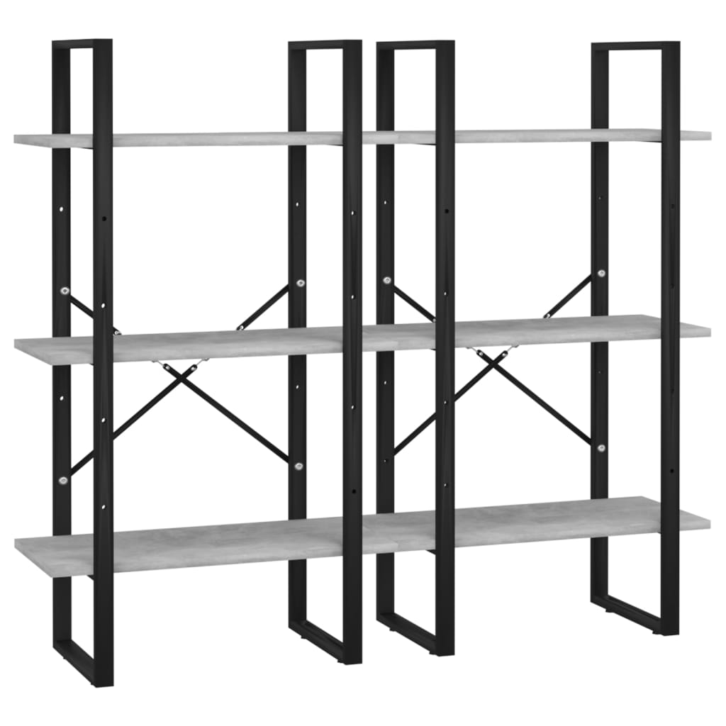 vidaXL Estante 60x30x210 cm derivados de madeira cinzento cimento