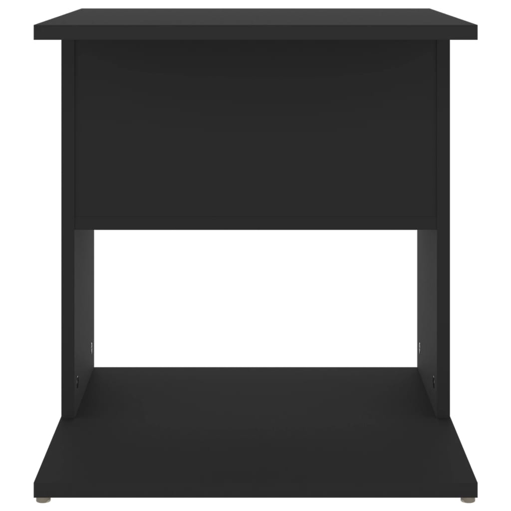 vidaXL Mesa de apoio 45x45x48 cm contraplacado preto