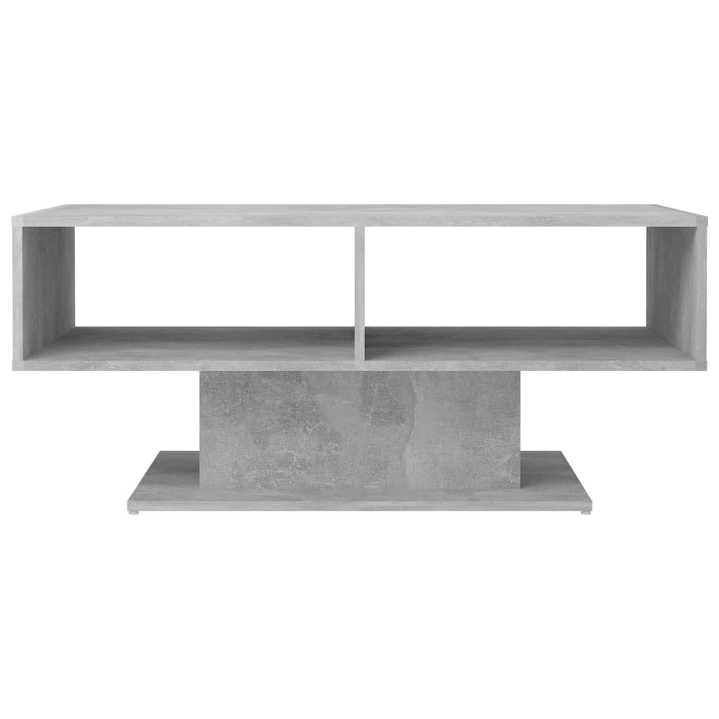 vidaXL Mesa de centro 103,5x50x44,5 cm contraplacado cinzento cimento