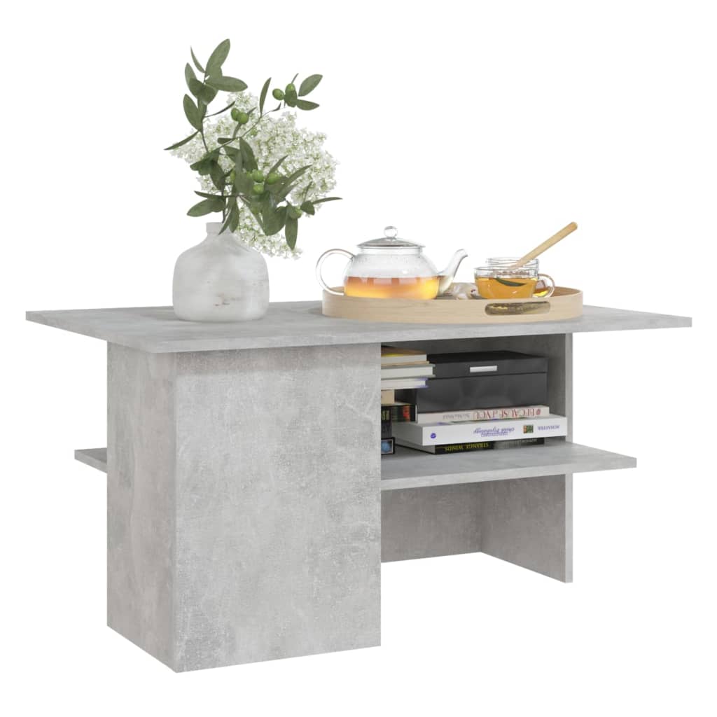 vidaXL Mesa de centro 90x60x46,5 cm contraplacado cinzento cimento