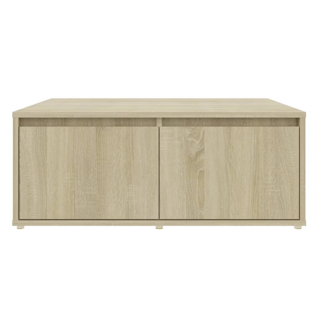 vidaXL Mesa de centro 80x80x31 cm contraplacado carvalho sonoma