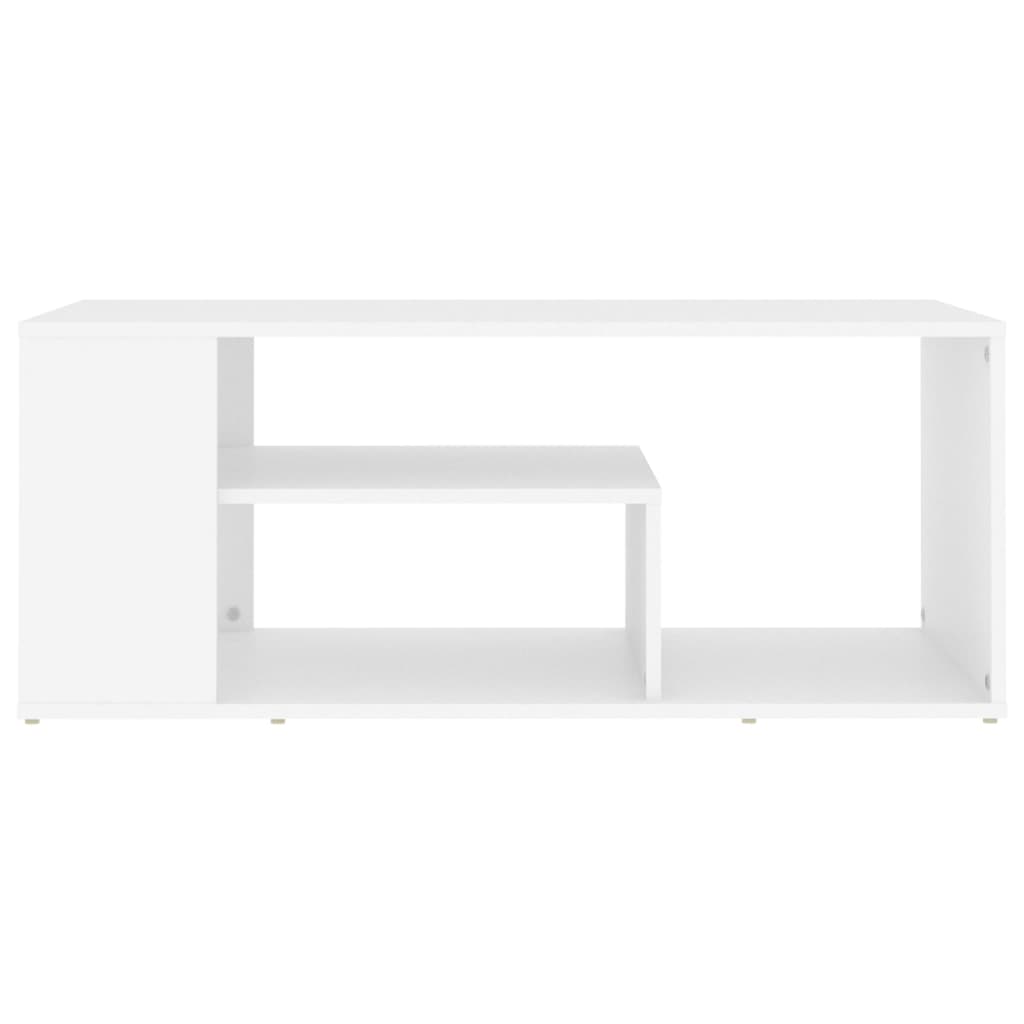 vidaXL Mesa de centro 100x50x40 cm contraplacado branco